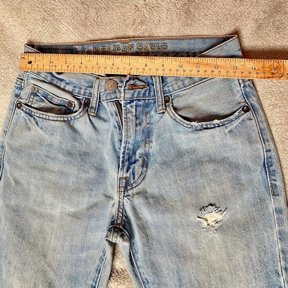 American Eagles Slim Straight Jeans Denim 100% Cotton Size US 26/28 - Pre-Loved - Picture 10 of 16